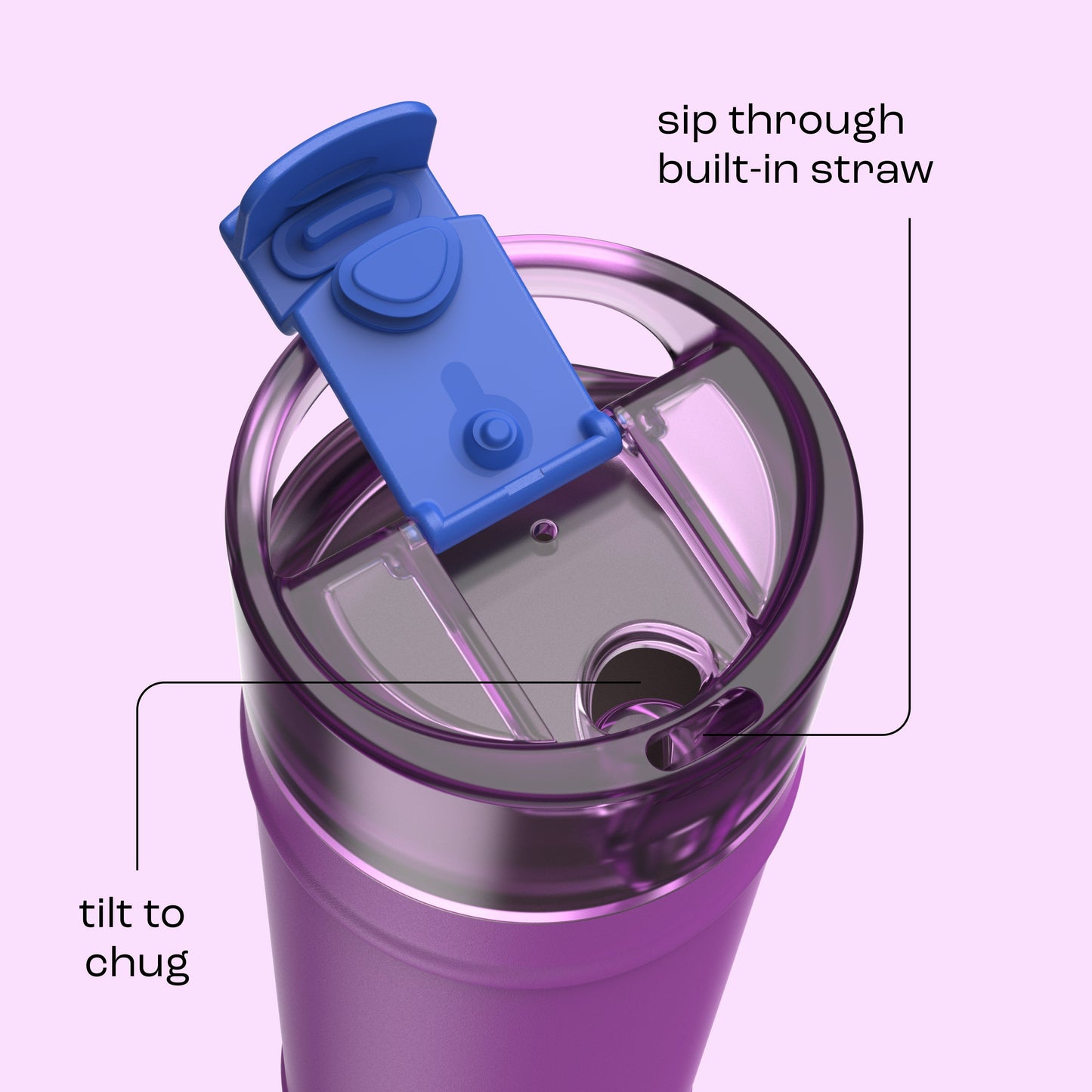 bubba 24 oz DualSip Insulated Stainless Steel Water Bottle - Mood Booster - US 2319
