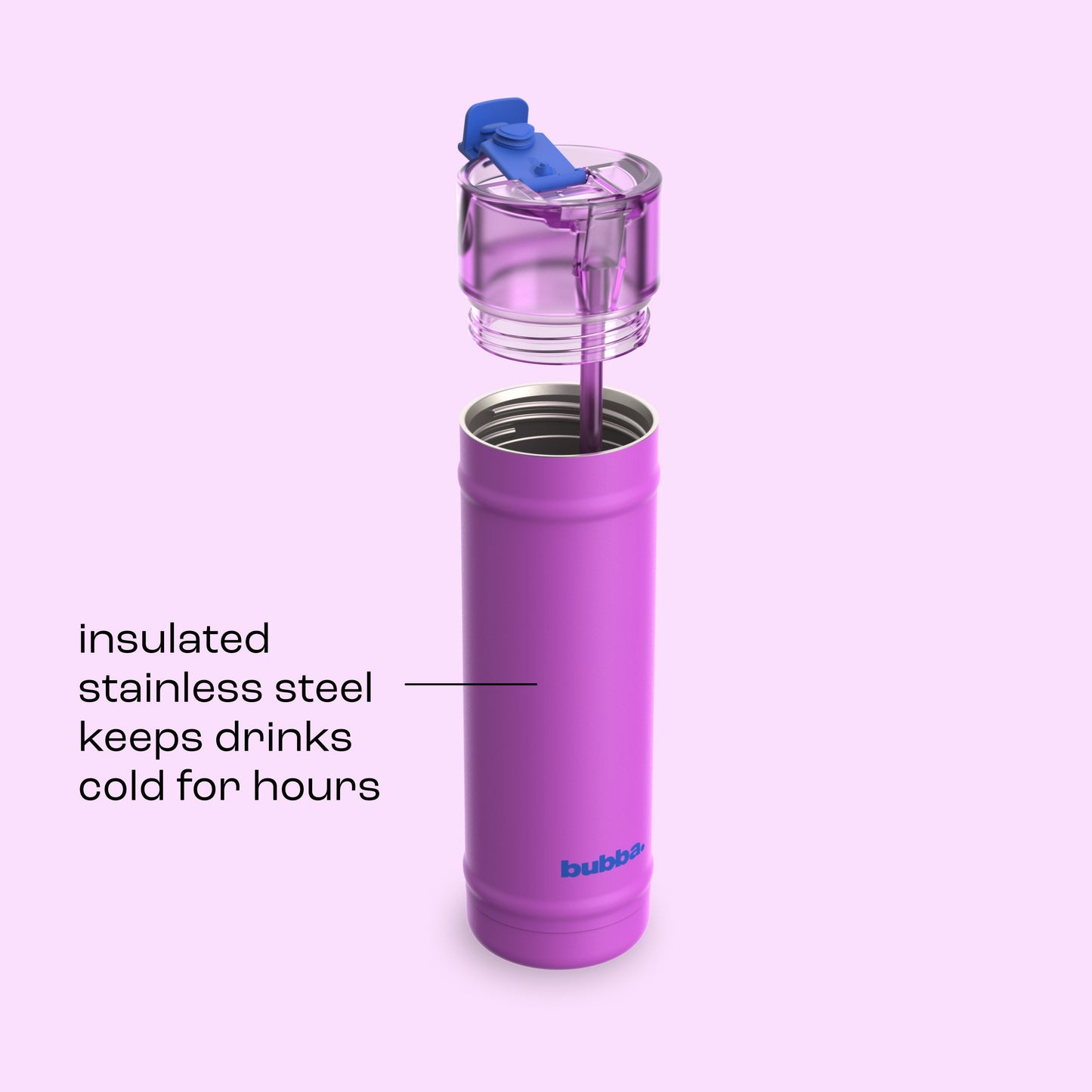bubba 24 oz DualSip Insulated Stainless Steel Water Bottle - Mood Booster - US 2319