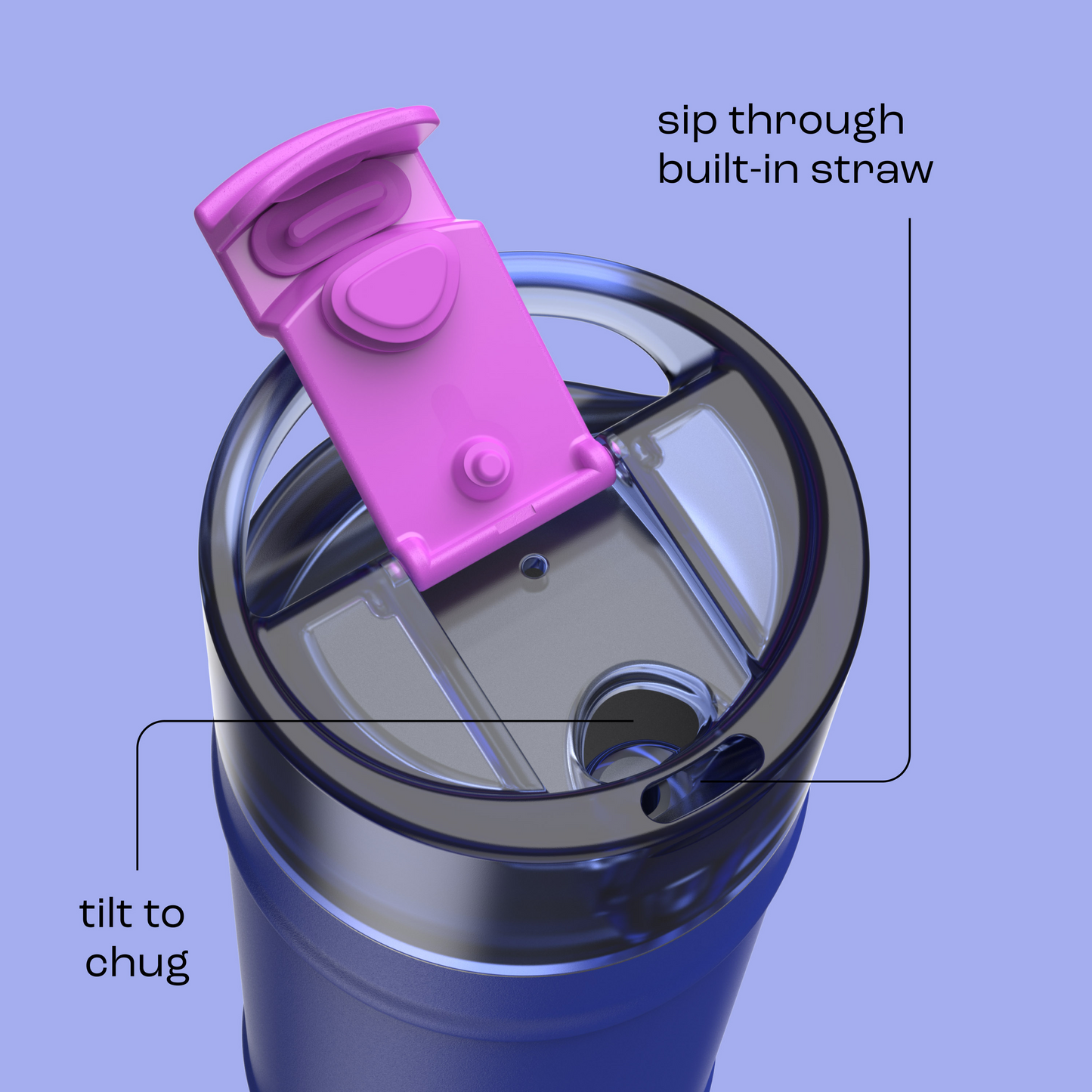 bubba 18 oz DualSip Insulated Stainless Steel Water Bottle - Ocean Energy - US 5218